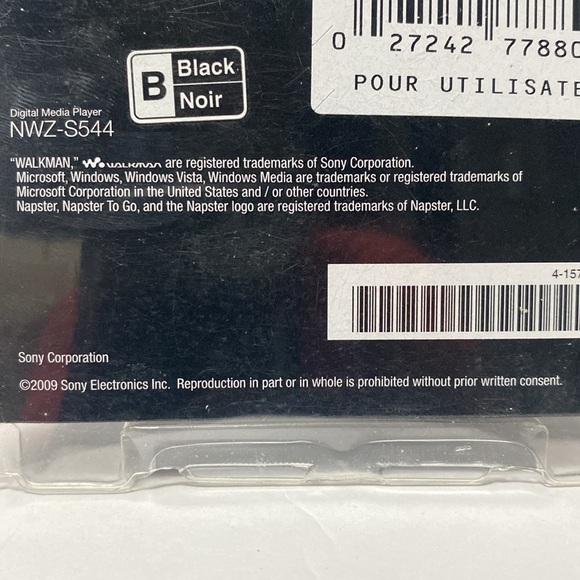 Sony Walkman 8GB Portable Digital Media Player FM Tuner - Black (NWZ-S544) RARE - Picture 9 of 9